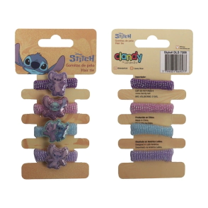 SET GOMITAS DE PELO STITCH