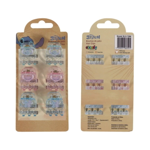 SET GANCHOS DE PELO STITCH