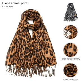 RUANA ANIMAL PRINT 70x180CM SKORA