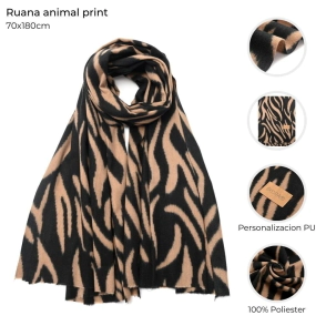 RUANA ANIMAL PRINT 69x170CM SKORA