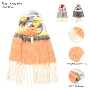 RUANA RAYADA 45x196CM SKORA