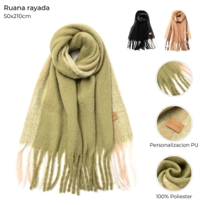 RUANA RAYADA 49x173CM SKORA