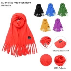 RUANA LISA NUBE CON FLECO 50x190CM SKORA