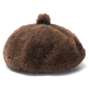 BOINA MUJER PIEL CON POMPON SKORA