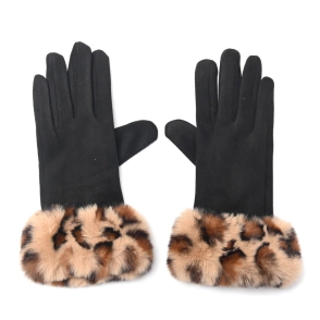 GUANTE MUJER CON PU&Ntilde;O ANIMAL PRINT SKORA