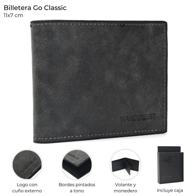 BILLETERA GO CLASSIC CON CIERRE 11x7 CM WANDERLUST