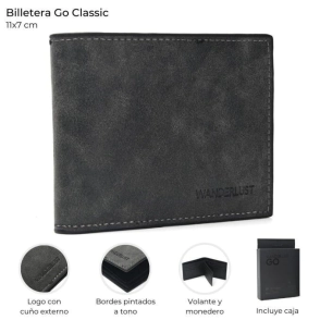 BILLETERA GO CLASSIC CON CIERRE 11x7 CM WANDERLUST