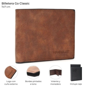 BILLETERA GO CLASSIC CON CIERRE 11x7 CM WANDERLUST