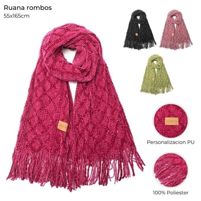 RUANA ROMBOS 55x165CM SKORA