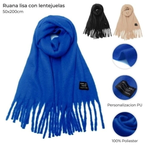 RUANA LISA NUBE CON FLECOS 50x190CM SKORA