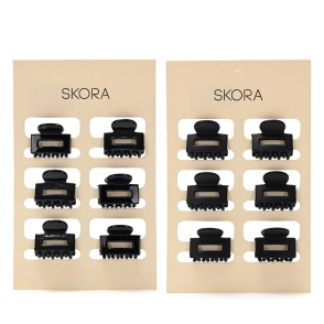 SET DE BROCHE DE PELO CUADRADO 2,5CM X6 SKORA