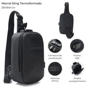 MORRAL SLING 29X19X9CM TERMOFORMADO WANDERLUST