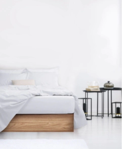 PALETTE JUEGO DE SABANAS LINES 180 HILOS FULL BLANCO