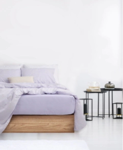 PALETTE JUEGO DE SABANAS LINES 180 HILOS FULL LILA