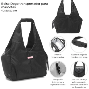 BOLSO DOGO TRANSPORTADOR PARA MASCOTAS SKORA 40x29x22 CM