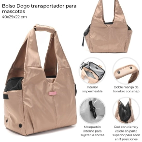 BOLSO DOGO TRANSPORTADOR PARA MASCOTAS SKORA 40x29x22 CM