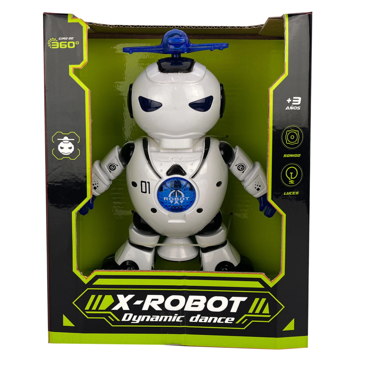 ROBOT BAILARIN CON LUCES Y SONIDO 19x9x25 CM