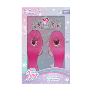 SET ZAPATOS Y CORONA DE PRICESA TINY EN CAJA 28x18x5 CM