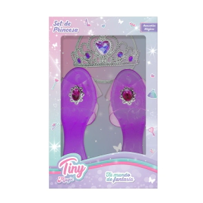 SET ZAPATOS Y CORONA DE PRICESA TINY EN CAJA 28x18x5 CM