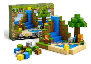 BLOQUES MAGNETICOS 172 CUBOS 2 FIGURAS MINECRAFT (3603)