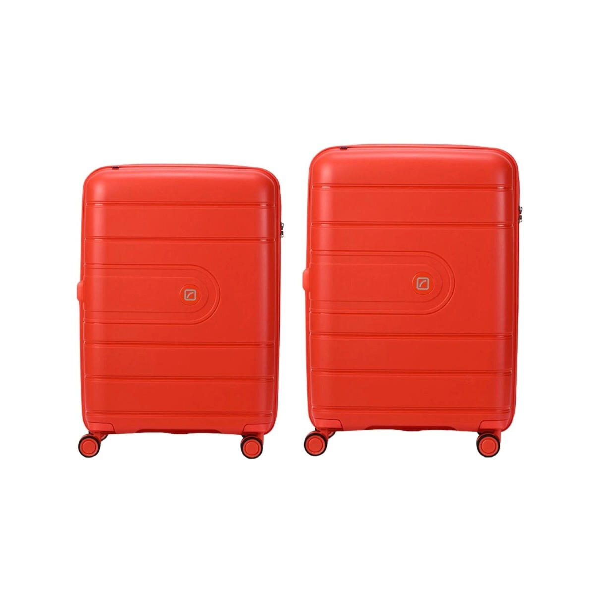 SET VALIJAS 20" 24" LUXE WANDERER ORANGE TRAVEL BLUE