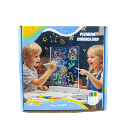 PIZARRA MAGICA LED NEON 15x15 CM