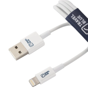 CABLE USB - I-PHONE TRAVEL BLUE