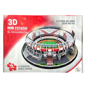 ROMPECABEZAS 3D EL MONUMENTAL RIVER PLATE 143 PIEZAS 33 X 34 X 10 CM