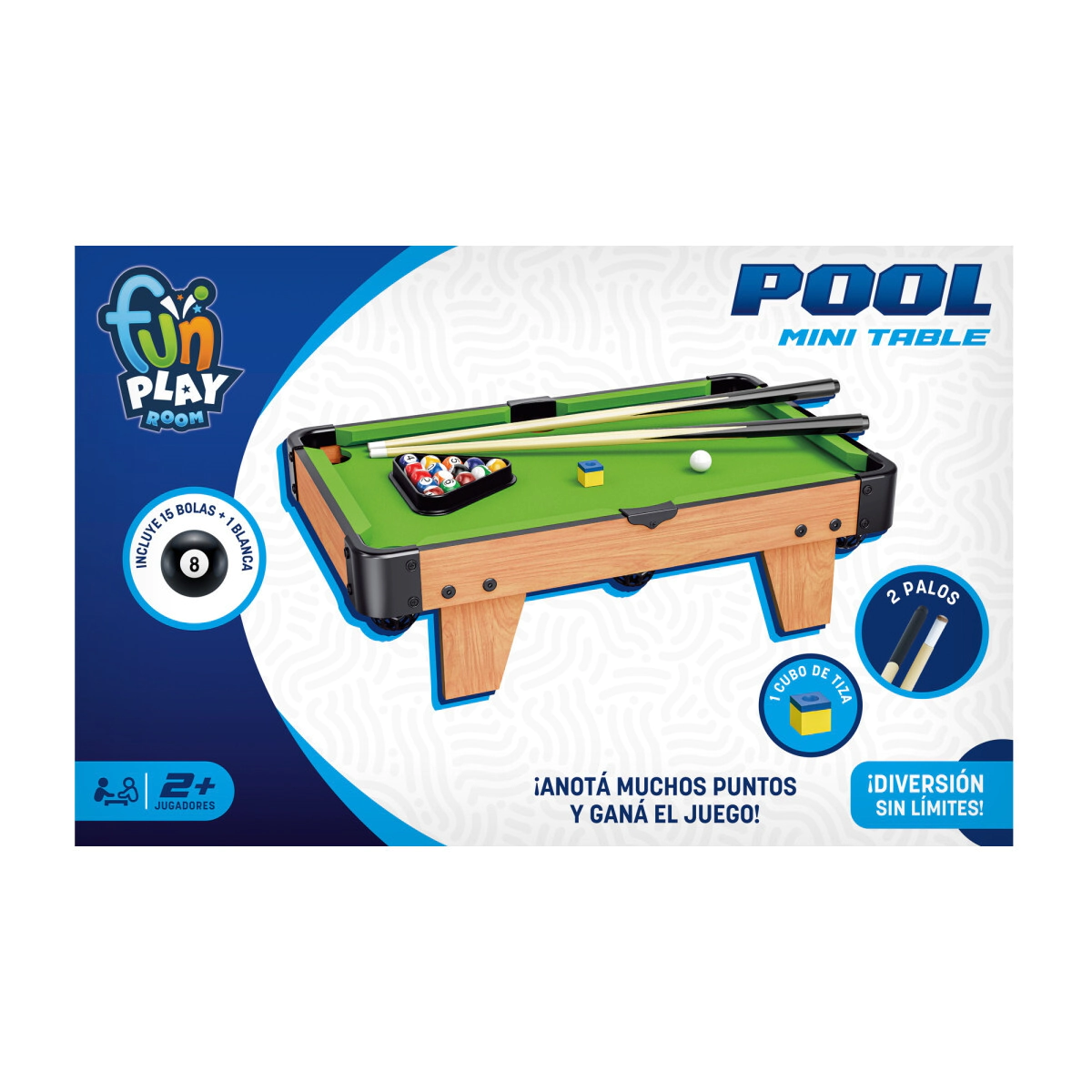 JUEGO POOL DE MESA MINI 48x27 CM