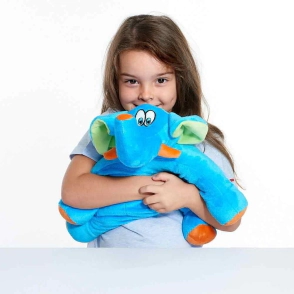 ALMOHADA DE VIAJE INFANTIL TRUNKY EL ELEFANTE TRAVEL BLUE
