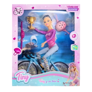 MU&Ntilde;ECA TINY Y SU BICICLETA DEPORTIVA
