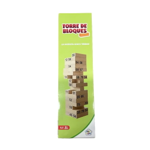 TORRE DE BLOQUES JENGA 54 PIEZAS 8x3x2 CM