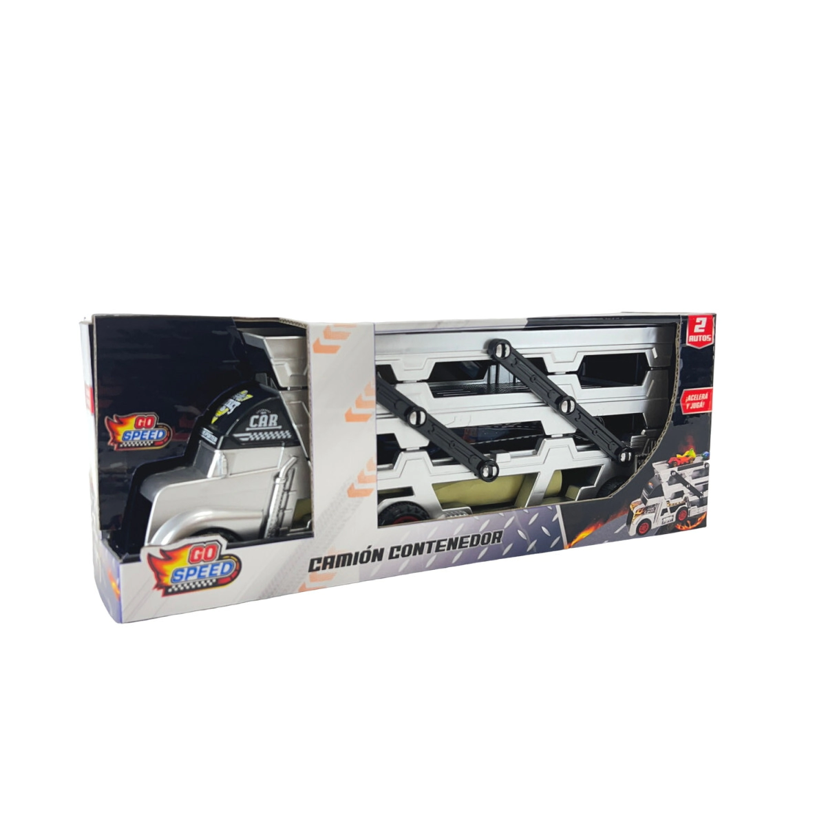 SET CAMION LANZADOR Y CONTENEDOR CON 2 AUTOS GO SPEED