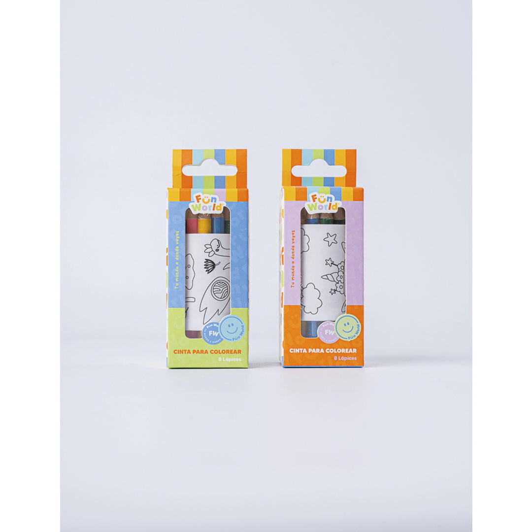 CINTA ADHESIVA COLOREAR FUN WORLD RAINBOW FW