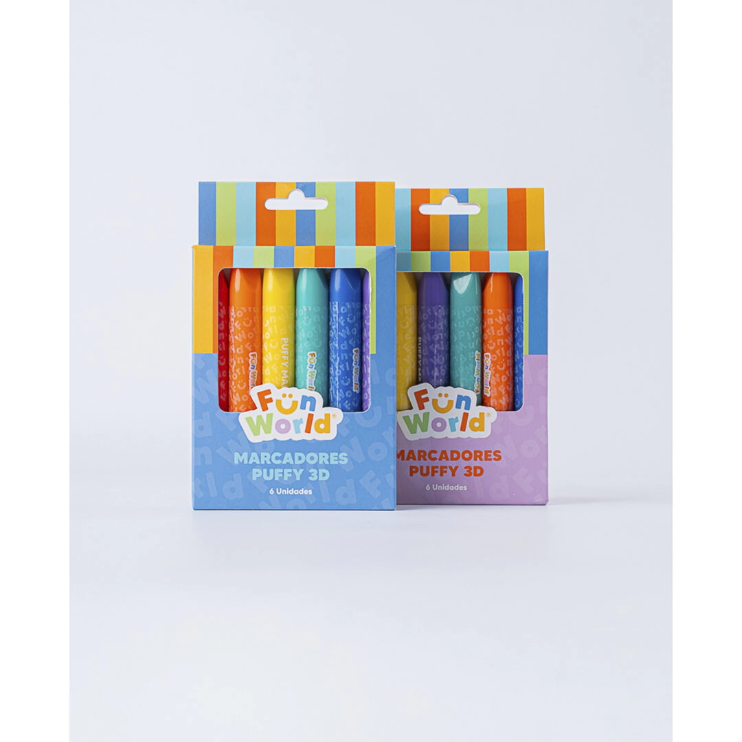 MARCADOR PUFFY 3D FUN WORLD RAINBOW FW