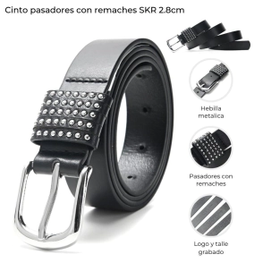 CINTO PASADORES CON REMACHES SKORA 2,8CM
