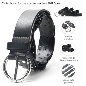 CINTO BOHO FORMA CON REMACHES SKORA 3CM