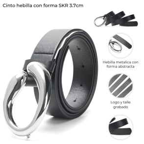 CINTO HEBILLA CON FORMA SKORA 3,7CM