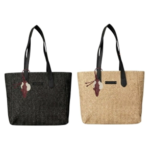 BOLSO PLAYERO SKORA CROCHET CON COLGANTE 26x27x10 CM