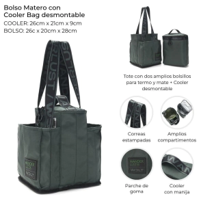 BOLSO MATERO CON COOLER BAG DESMONTABLE WANDERLUST