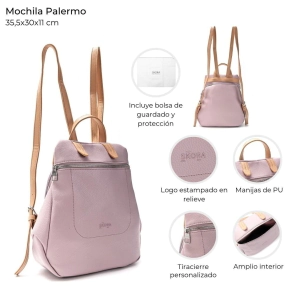 MOCHILA PALERMO SKORA 35,5x30x11 CM LAVANDA