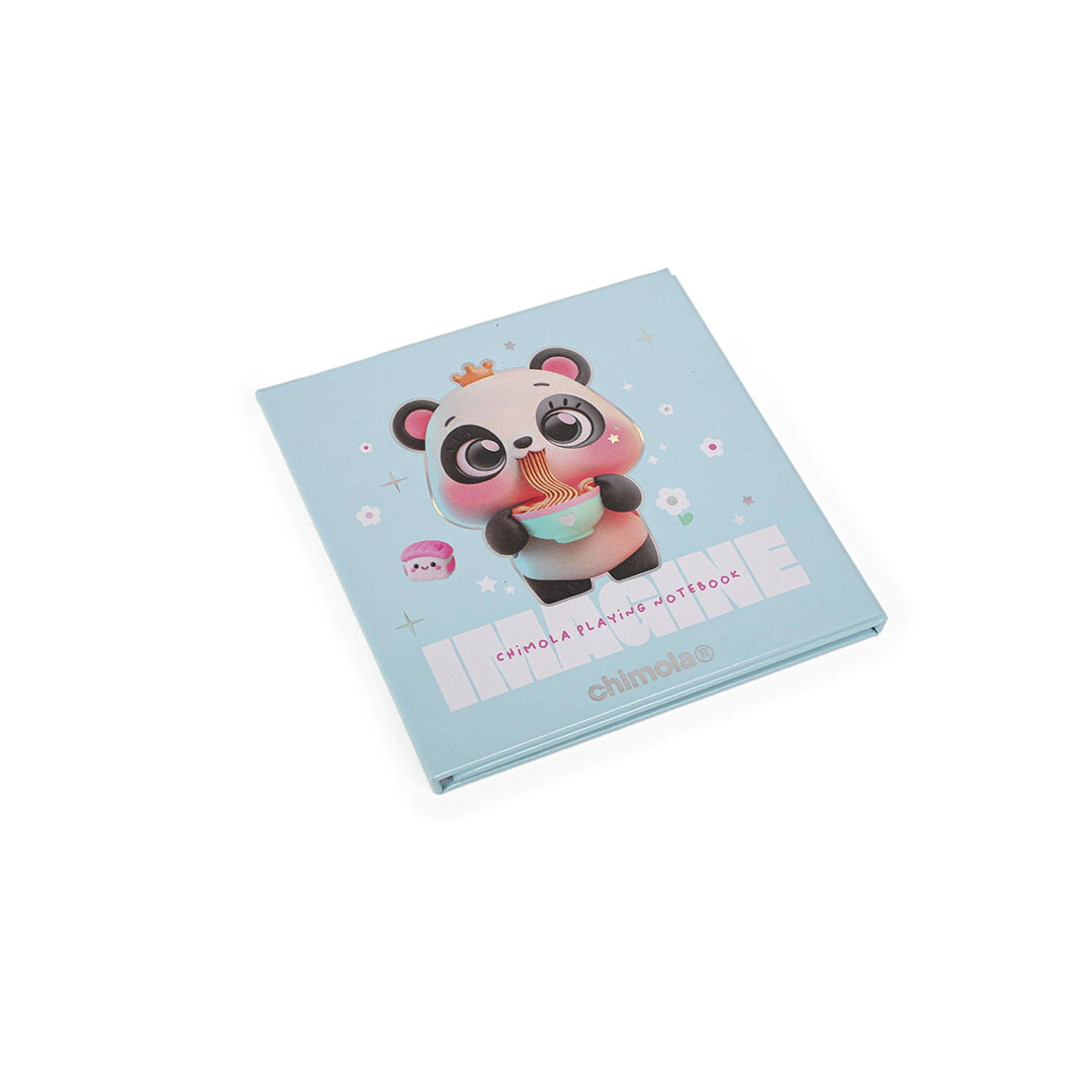 PLAYING NOTEBOOK CUADERNO CON STICKERS PANDA CHIMOLA