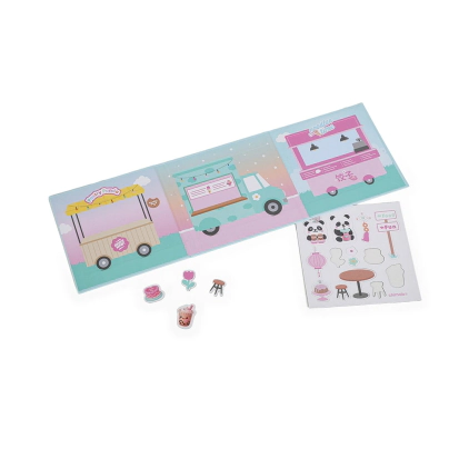 PLAYING NOTEBOOK CUADERNO CON STICKERS PANDA CHIMOLA