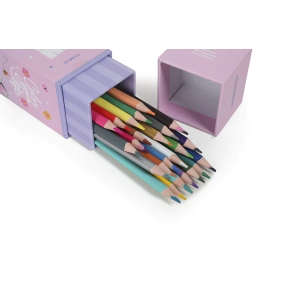 SET DE LAPICES DE COLORES BORRABLES X24 CAT CHIMOLA