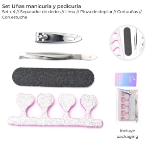 SET U&Ntilde;AS MANICURA Y PEDICURA X4 SKORA