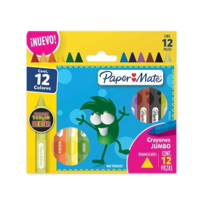 Crayons 12 ct Thick triangular Paper Mate