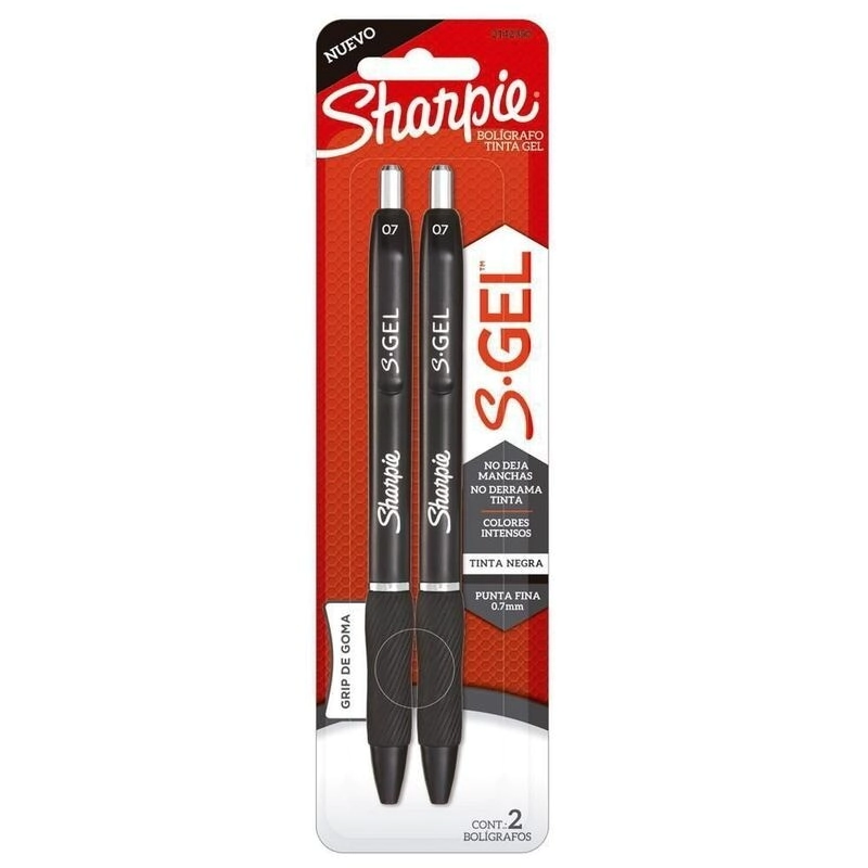 Sharpie gel 0.7 mm 2ct negro