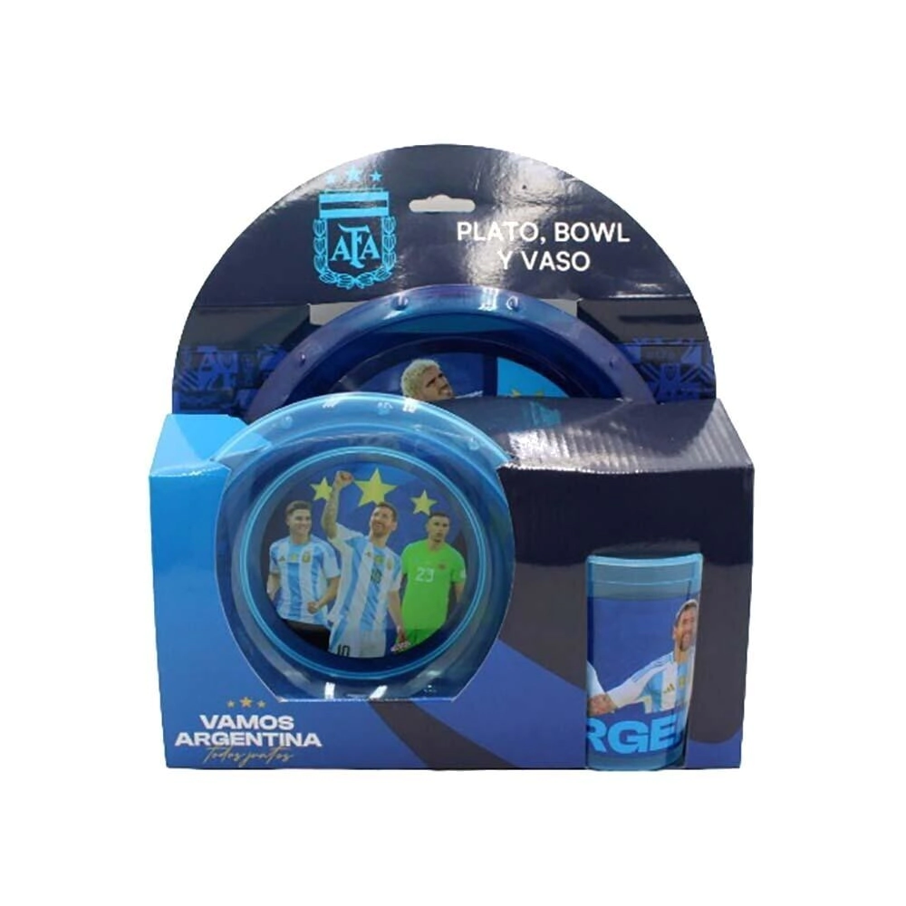 SET PLATO 22CM + BOWL 17CM Y VASO 350ML AFA