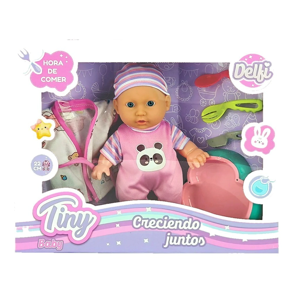 BEBOTE TINY CON ROPA EXTRA CON ACCESORIOS 22CM