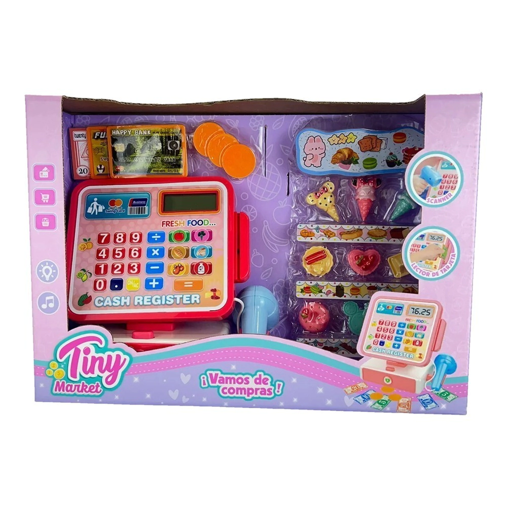 SET CAJA REGISTRADORA TINY CON CALCULADORA Y ACCESORIOS